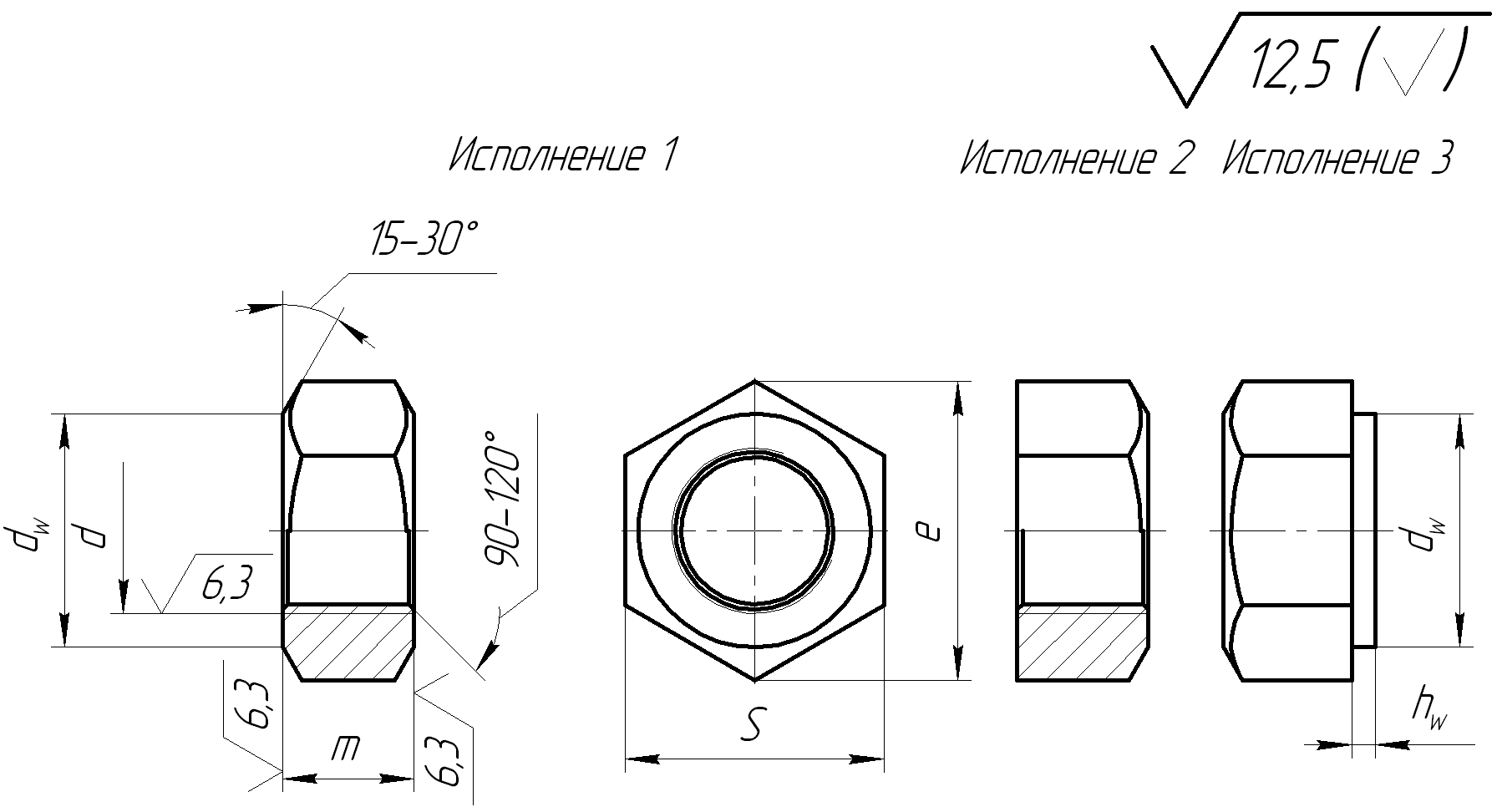 ГОСТ 5915-70 Гайки шестигранные класса точности В